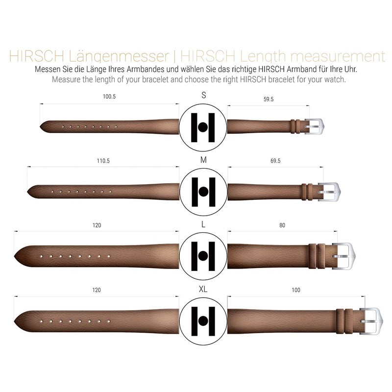 Hirsch Andy Calf Watch Strap - Red - L -