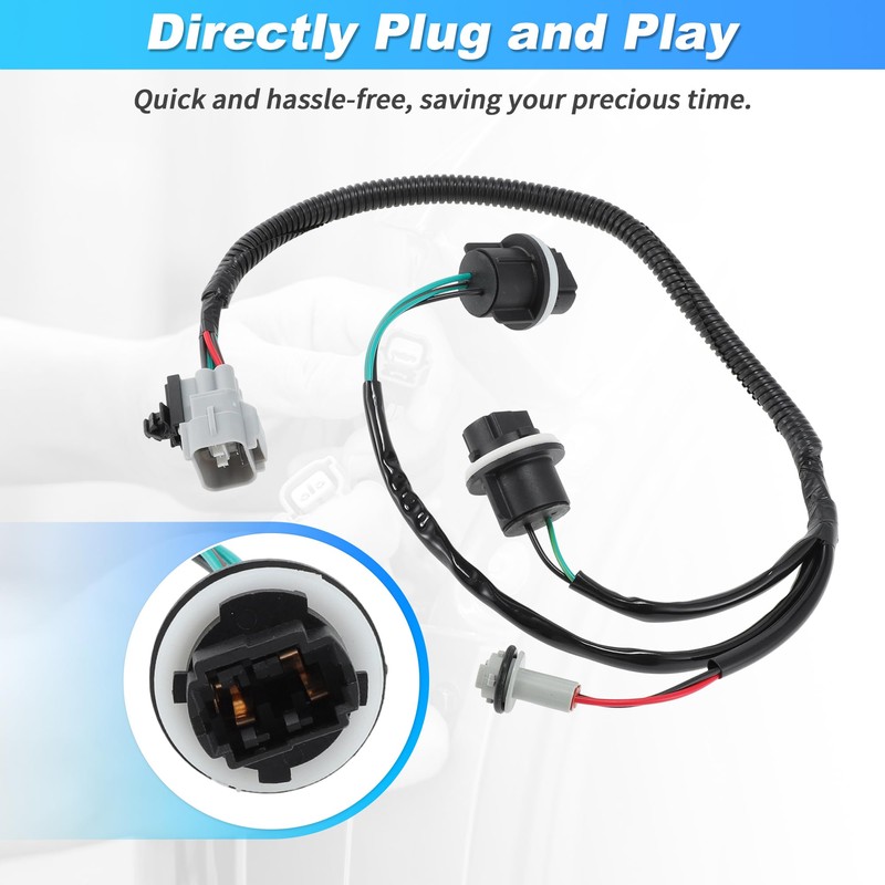 INFINAUTO 81565-0C070 Left Tail Light Socket Wiring Harness for Toyota