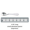 Knork Stainless Steel Demitasse Spoon (Set of 6), Shiny Gloss