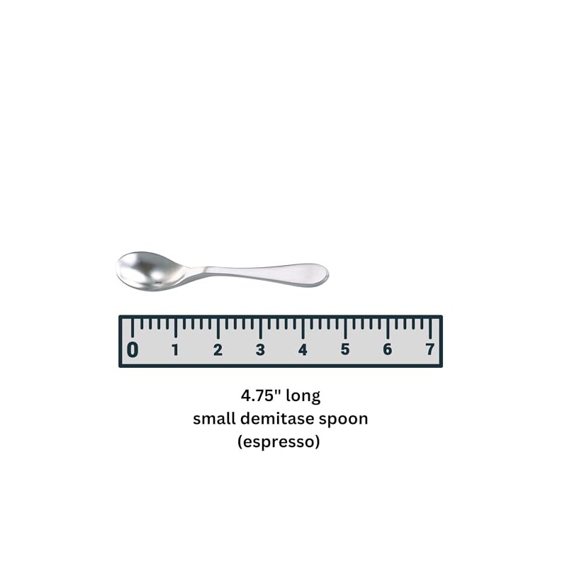 Knork Stainless Steel Demitasse Spoon (Set of 6), Shiny Gloss