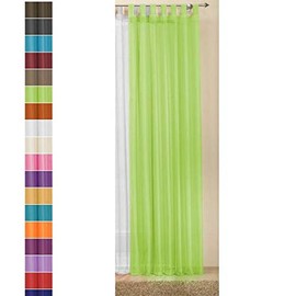 Transparent Monochrome Curtain Made of Voile, Many Attractive Colours, 61000