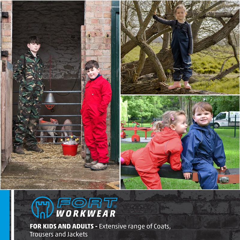 Blue Castle 333/RY-28 earaway Junior Coverall Boilersuit - Blue, 7-8