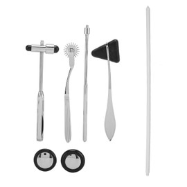 5Pcs Hospital Percussion Hammer Set Robust Non Slip Stainless Steel Stethoscope Hammer Kit