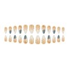 RUOKEXIN Almond Press on Nails Medium Length Fake Nails Gold