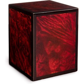 Chateau Urns - Chateau Collection - Keepsake Cremation Urn - Wooden Memorial Box for Ashes - Small (up to 29 lbs) - Montreaux-Wood Burl Urn-Small Urns for Ashes