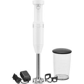 KitchenAid New KitchenAid KHBBV53WH Rechargeable Cordless Hand Blender w/ Charger, White