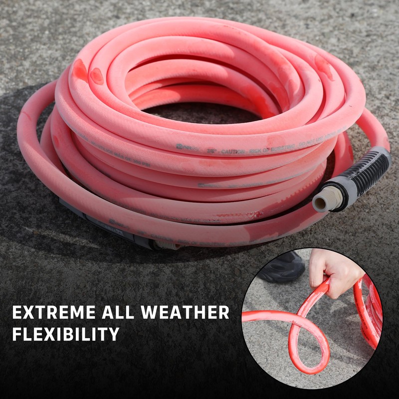 WYNNsky 3/8’’ × 100 FT Air Compressor Hose with 1/4’’