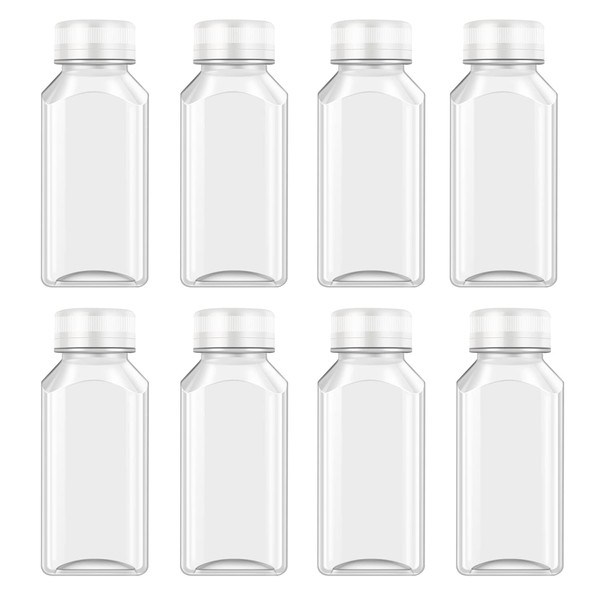 XYSMZM 8 Pcs 8 Oz Juice Bottles Plastic Mini Fridge