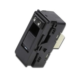 DNA Motoring WSW-004 Interruptor de elevalunas eléctrico del lado del pasajero delantero estilo fábrica, color negro