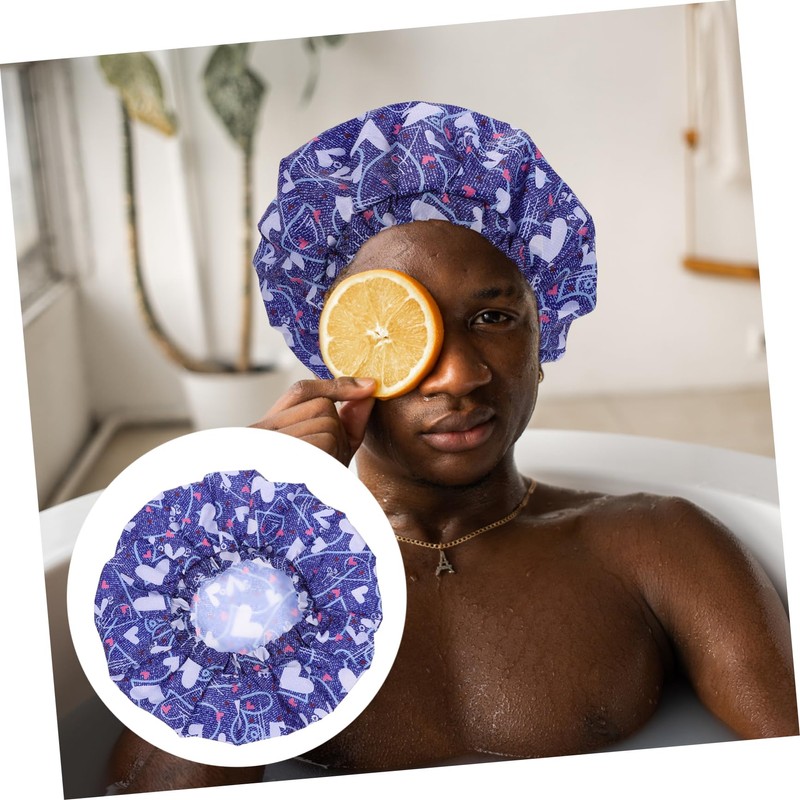 TOVINANNA 2 Pcs Men's Shower Cap for Bath Hair Beauty