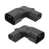 1Pair 90 Degree IEC 320 C14 Male to C13 Female