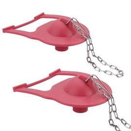 2 Inch Toilet Flapper Replacement Kit with Stainless Chain,Compatible with Kohler 84995 and 1000490 Toilet Flapper Hinge-style parts,Strong Sealing,Easy to Install,Red (2-Pack)