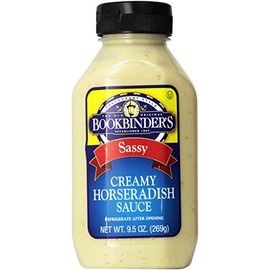 Bookbinders Horseradish, Sassy Sauce, Creamy, 9.5-Ounce (Pack of 9)