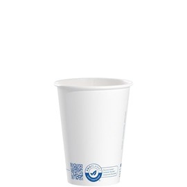 Solo Recycled Content Paper Hot Cups (PCF) - 412RCN-PLANET - 12 oz SSP PCF - White - ProPlanet Seal - 1,000 Count
