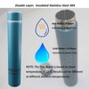 Thermos Flask Slim Long Water Bottle Dopper Stainless Steel 250