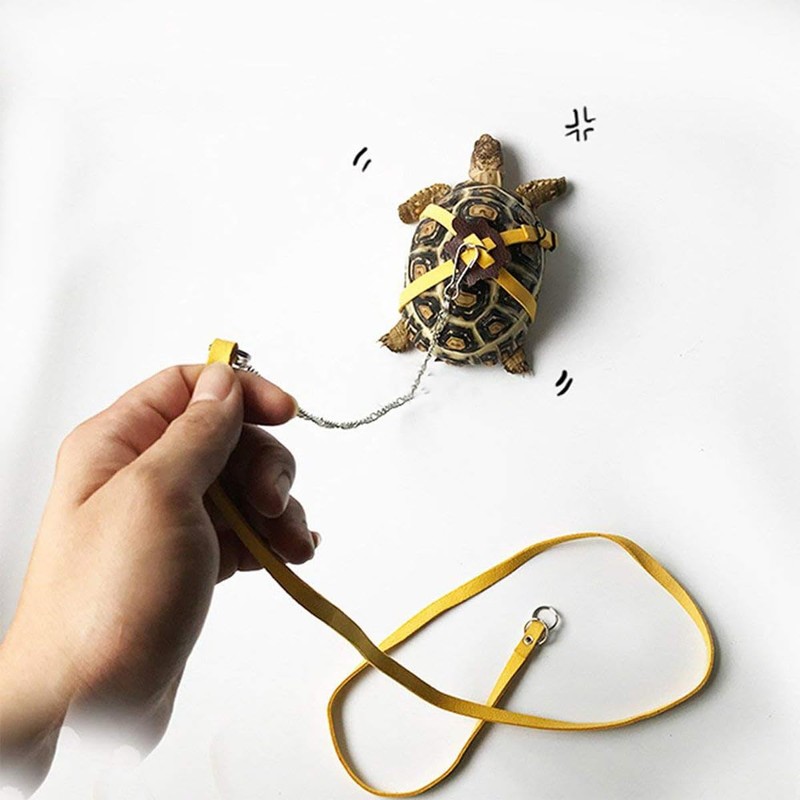 Laroal Pet Turtle Leather Harness for Turtles Walking Rope Turtle