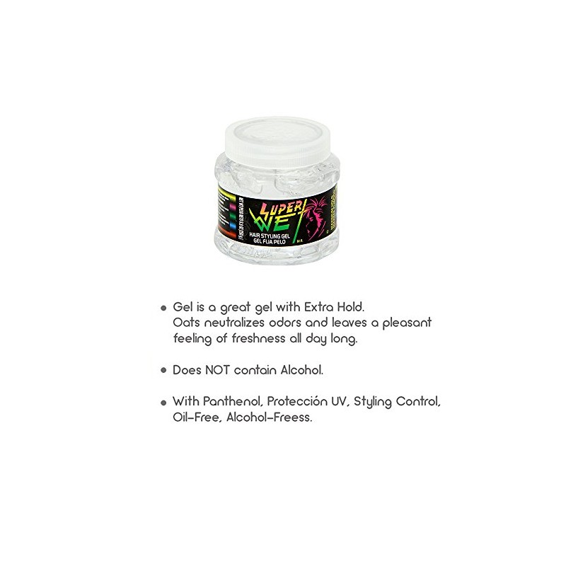 Super Wet Plus Hair Styling Gel - Transparent