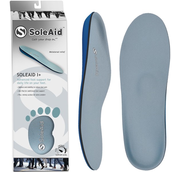 SoleAid Insole Plus Met Pad - Full Length Orthotic Arch