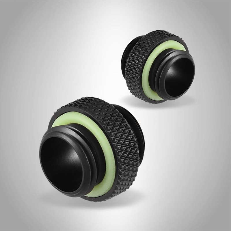 Richer-R G1/4 Water Cooling Adapter,2pcs G1/4 Thread Fitting Adapter Connector