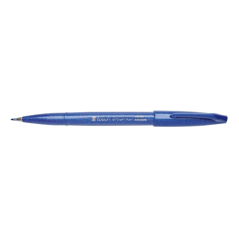 Pentel Brush Sign Pen, Fibre-Tip Pen, Brush-Like Tip, SES15C-12