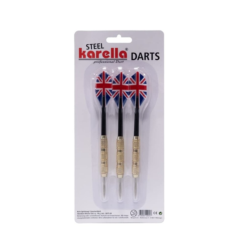 Karella Steel Dart Blister 18 g Iron Darts with Shaft