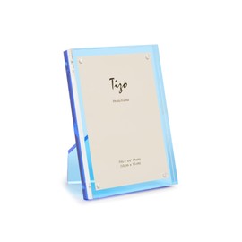 Tizo Design Women's 4x6 Lucite Frame, Blue, One Size
