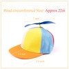 Framendino, Orange Flat Brim Adult Rainbow Propeller Hat Helicopter Top