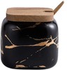 MAGICVOGEL Marble Look Spice Jar, Ceramic Spice Jars, 360 ml,