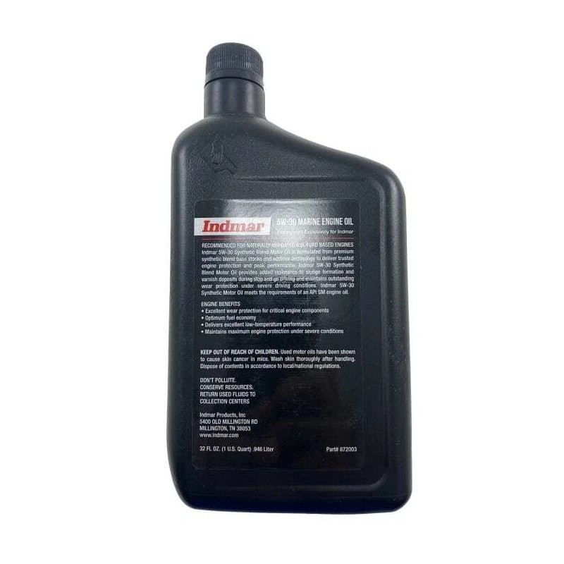 Undisclosed Indmar 5W30 Synthetic Blend Marine Oil Quart #872003-1