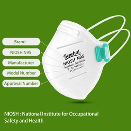 benehal N95 Mask Particulate Respirators, Pack of 20 N95 Face Masks, Individually Wrapped,White