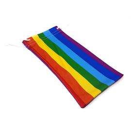 WS UK Soft Microfibre Sunglasses Case with Drawstring [Rainbow Vertical, Pack of 1]