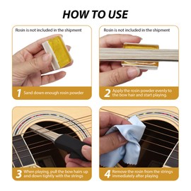 Guitar Bow with Guitar Pick for Folk Acoustic Guitar Picasso Bow Stringed Instrument Double Sided Bow Hair Guitar Playing Bow   Accessories