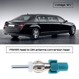 EMSea FAKRA to DIN Adapter Car Audio Antenna Wiring Converter Connector for Vehicle DAB FM Radio Aerial 12V Universal Type