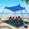 Beach Canopy, Beach Tent Sun Shelter with Beach Blanket, Beach