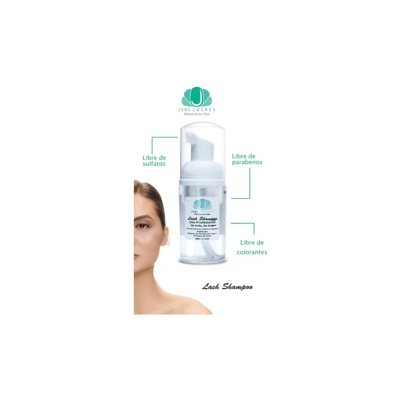 Lash Shampoo 50 Ml Lashes Pestaña Mink Espuma Limpiadora 2pz