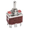 Heschen metal toggle switch DPDT, KN3C-223, momentary (ON)/OFF/(ON) 3 position