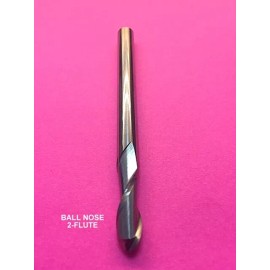 MOLZA TOOL CARBIDE BALL NOSE END MILL 1/4" DIAMETER 3/4" LOC 2 FLUTE 3" OAL 30 DEG HELIX