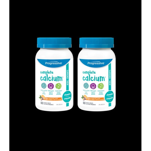Progressive Nutritionals [2 for Deal] Calcium Kids Orange 60 Chewable Tablets