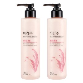 The Face Shop Rice Water Bright Facial Cleansing Lotion, 200ml, 2 pcs / 더페이스샵 미감수 브라이트 페이셜 클렌징 로션, 200ml, 2개