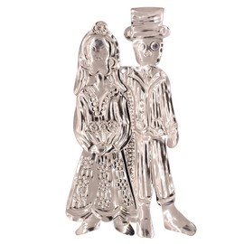 VILLAGE GIFT IMPORTERS Arte de lata mexicano | Decoración de pared de lata hecha a mano en relieve y pintada | Pareja de Dia de los Muertos | Hermosa decoración para el hogar y la oficina para el día de los muertos | Hecho en México