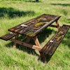 Wathon Picnic Table Cover with Bench Covers Western Cowboy 6FT
