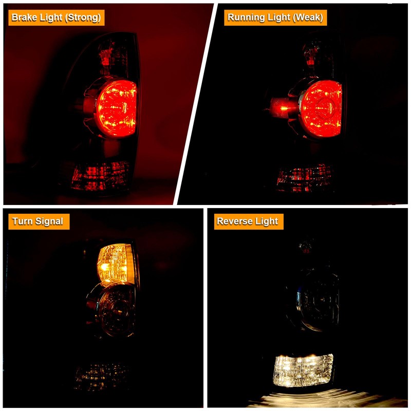 Nakuuly Tail Light Assembly Compatible With 2005-2015 Tacoma Pickup Driver