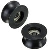 Chiloskit 5pcs 8x40x20mm U Groove Nylon Guide Pulley Wheel Bearing