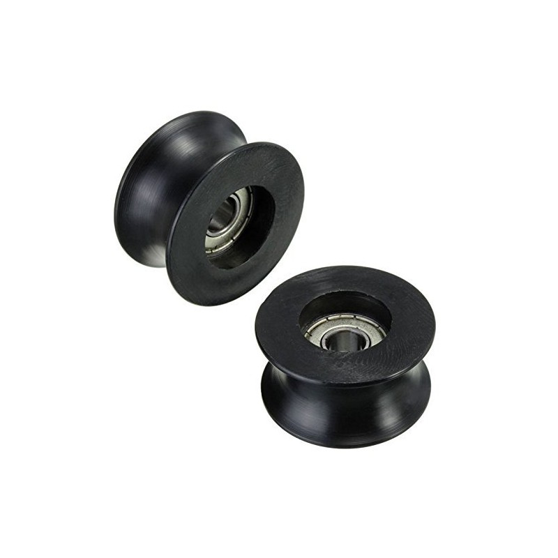 Chiloskit 5pcs 8x40x20mm U Groove Nylon Guide Pulley Wheel Bearing