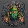 Abris Art Mid-Sized Bead Embroidery kit - Emerald Beetle AMB-105