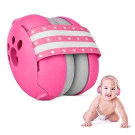 Bxdayyskr Baby Earmuffs Hearing Protection for Toddlers 0-36 Months Infant Noise Canceling Headphones for Sleep Travel Essentials (rose red)