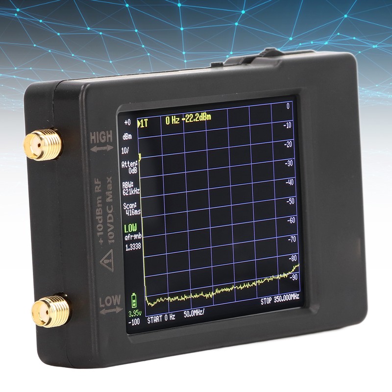 2.8in Handheld Spectrum Analyzer Frequency Antenna Analyzer 100kHz‑350MHz 240MHz‑960MHz
