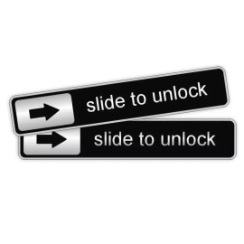 Unbranded/Generic 2x Slide To Unlock Vinyl Decals / Car Stickers Labels Laptop Notebook Door