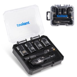 toolant HVAC Tools Nut Driver Set, Impact Magnetic SAE Interchange Nut Driver, 1/4'' 5/16'' 3/8'' 7/16'' 1/2'' for Automotive Repair, Electrical Work