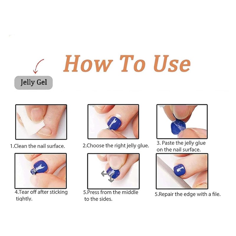 Gold French Tip Press on Toenails Short Square Fake Toenails